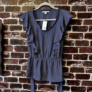 Banana Republic 100% Silk Ruffle Top - NWT